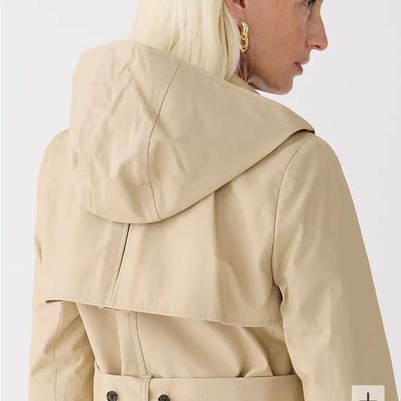 J Crew New Icon Trench Coat Tan / Khaki - Classic Timeless Silhouette - Picture 3 of 5